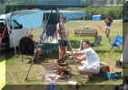 Das Abschlussgrillen am Sonntag (139951 Byte)