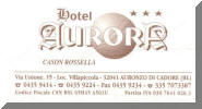 Hotel Aurora Visitenkarte
