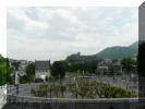 Blick zur Burg von Lourdes