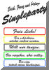Plakat zur Singleparty