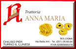 Visitenkarte Trattoria Anna Maria