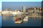 Blick auf den Hafen von Genua